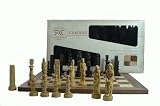 Egyptian Chess Men in Box with Folding Board
