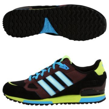 ADIDAS MENS ZX 750 black azure electric trainers G08438