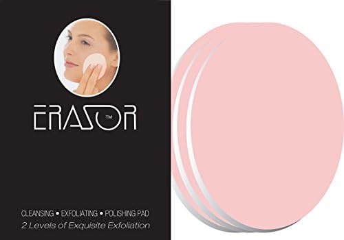 Exfolia ERASOR Reusable Exfoliating Buff Pads (3-Pack), Double-Sided for Normal and Sensitive Skin. Patented MicroExfoliation Pads Exfoliate Skin: Cleaner + Safer + Faster + Healthier.
