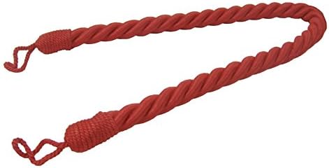 RED 100% COTTON ROPE CURTAIN DRAPE 70CM 28" TIEBACK HOLD BACK