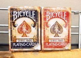 Bicycle 1800 Vintage Series Playing Cards 2 Deck Set by Ellusionist 1 Red 1 Blue deck by US Playing Card