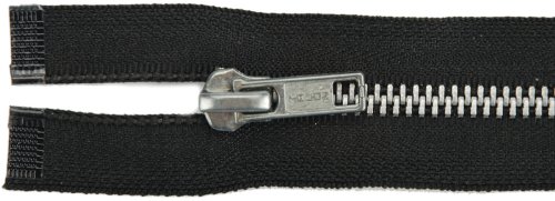 Heavy-Weight Aluminum Separating Zipper 24 Inch -Black