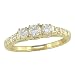 14K Yellow Gold 1/2 ctw Diamond 3-Stone Ring