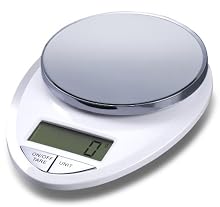 EatSmart Precision Pro Digital Kitchen Scale, White Chrome