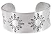 Shining Sun Star Print Engraving Pewter Bangle Bracelet