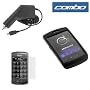 Black Durable Silicone Skin Soft Case + Rapid Car Charger + Clear Reusable LCD Screen Protector for RIM BlackBerry Storm 9500 9530 Smartphone