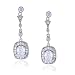 Sterling Silver Cubic Zirconia Edwardian-Inspired Drop Earrings by Cheline