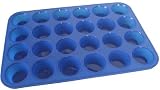 24 Cup Silicone Mini Muffin Tray Blue FREE POSTAGE