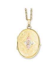 14k Gold-filled w/ 12k Accents Black Hills Locket. Metal Wt- 10.14g