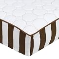 Bacati Quilted Changing padcover - White/Chocolate