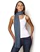 Azuri Feather Pashmina Scarf - 110 Colors, Smokey Blue