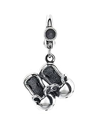 Sterling Silver Bunny Slippers Charm