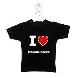 I love Mountainbike - Mini T-Shirt f�r Autoscheibe, Fenster, usw.
