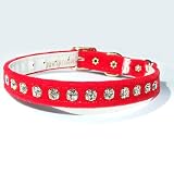 Swarovski Crystal Red Velvet Cat Collar