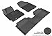 3D MAXpider Custom Fit Complete Floor Mat Set for Select Hyundai Elantra Models - Kagu Rubber (Black)