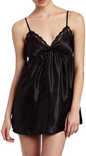 CCHAPPINESS Sexy Lace Lingerie Sleepwear Underwear Sleep Dress Black XXXXL