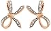 10k Rose Gold Diamond Bow Earrings (.06 cttw, I-J Color, I2-I3 Clarity)