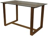 Alphason Oak Desk with Clear Glass Top