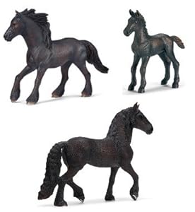 Amazon.de:Schleich - 13667 Friese Hengst, 13604 Friese Stute, 13622