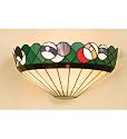 Meyda Tiffany - 22197: Mahogany Bronze - 14"W Green Billiards Wall Sconce