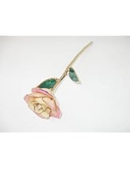 Home: ZJchao(TM) Gold Rose love forever Long Stem Dipped 24K Rose Foil Trim , Gifts for her (white-pink) - ZJchao(TM)