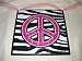 Zebra Peace Girls Bedroom Wall Art Sign Teen Room Signs