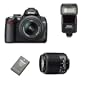 Nikon D5000 12.3MP DX Digital SLR Camera with 2.7 inch Vari-angle LCD, 18-55mm f/3.5-5.6G VR Lens, 55-200mm f4-5.6G ED AF-S DX Nikkor Zoom Lens, SB-600 Speedlight Flash, En-EL9a Li-Ion Battery, and Nikon School DVD