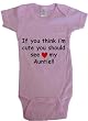 CUTE AUNTIE - BigBoyMusic Baby Designs - White, Blue or Pink Onesie / Baby T-shirt