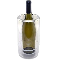 Double Walled Plastic Ice Less Clear Wine Cooler