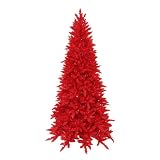 9' Pre-Lit Red Ashley Spruce Artificial Christmas Tree