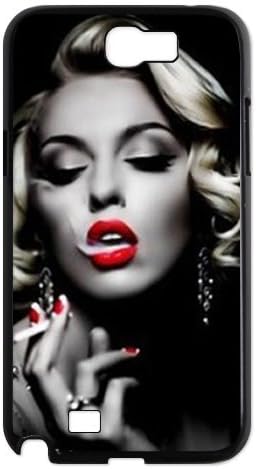 Aozzo Samsung Galaxy Note 2 Black/White Case - Marilyn Monroe Smoking Galaxy Note 2 Snap On Hard Case