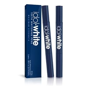 Idol White Stylo pour le blanchiment des dents - Gel de blanchiment dentaire pour des dents plus blanches et un sourire plus �clatant ~ 2 stylos, pour 30 jours