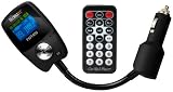 Technaxx FMT 400 FM Transmitter mit Ladefunktion (3,8 cm (1,5 Zoll) LCD Display, USB Slot, SD/MMC Kartenslot, 3,5mm Klinkenanschluss) schwarz
