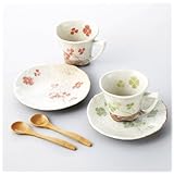 【美濃焼 コーヒー碗皿】 白雲クローバー 組碗皿 〔キャッシュバックキャンペーン対象商品〕