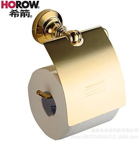 SYDLJ Bath towel &amp; cartridge copper-colored paper holder toilet paper toilet paper towel rack shelf Toilet Paper