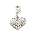 Eco-Pup crystal collar charm, Heart