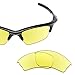 Revant Replacement Lenses for Oakley Half Jacket XLJ sunglasses, UV Protection, Anti-Scratch and Impact Resistant, Non-Polarized Tracer Yellow