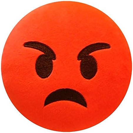 Soft Mini Plush Toy Stick on Suction Cup. Use for bed, room, walls and car window. Angry 1 Pack