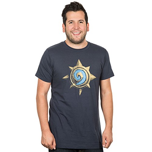 Hearthstone Rose Men's Short Sleeve Blue Tee Shirt
