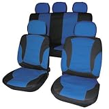 Review Streetwize  / Car, 4x4, MPV Universal Leather Look Style Complete Seat Cover Set - Blue