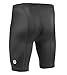 ATD Men's Pro Compression Shorts, Unpadded 8 Panel Short - BLACK