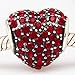 Babao Jewelry Sparkling Sweet Heart Ruby Red CZ Crystal 925 Sterling Silver Bead fit Pandora Style European Charm Bracelets
