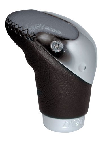Eufab 17148 Aluminium Schaltknauf mit grau schwarzem Leder, Alu Chrom an der Oberseite, mi Preisvergleich