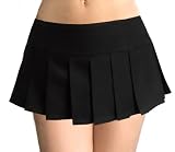 Donald Seneca Black Schoolgirl Pleated Micro Mini Skirt Glenelg X-Large
