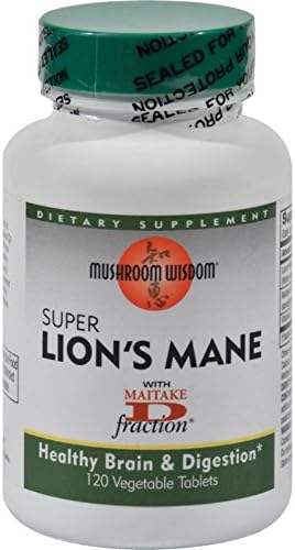 2Pack! Mushroom Wisdom Super Lion's Mane - 120 Vegetable Tablets