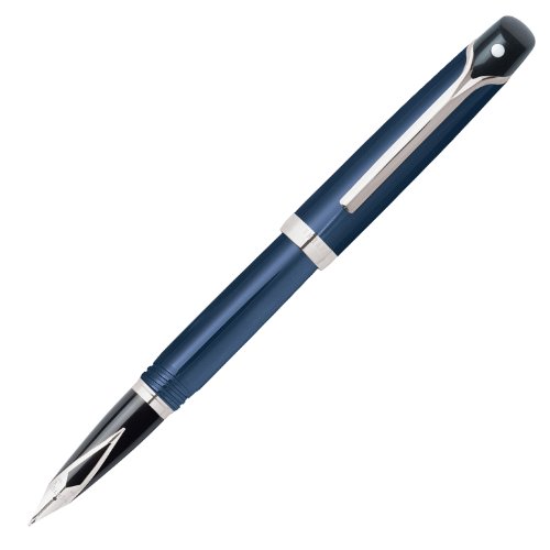 Sheaffer Valor Fountain Pen Medium Nib with Cartridges, Deep Blue Finish with Palladium Plate Trim (SH/9354-0)
