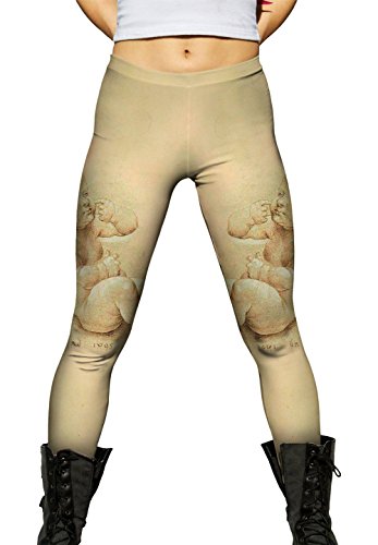 Yizzam- Diego Velazquez - "L'Enfant Jesus" (1495) -New Ladies Womens Leggings-X-Large
