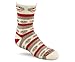 FoxRiver Girl's Red Heel Merino Monkey Stripe Crew Socks