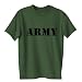 Distressed Print Stencil ARMY Short Sleeve T-Shirt in military green
