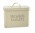 Retro Cream Enamel Washing Tablets Storage